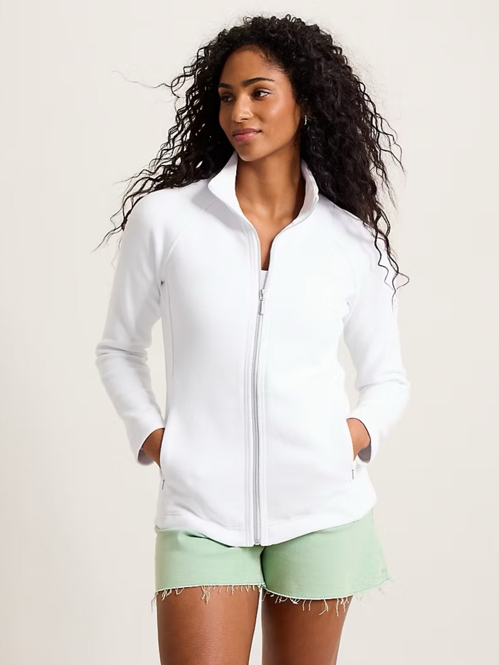 Tommy Bahama New Aruba full zip sweater size medium white NWT